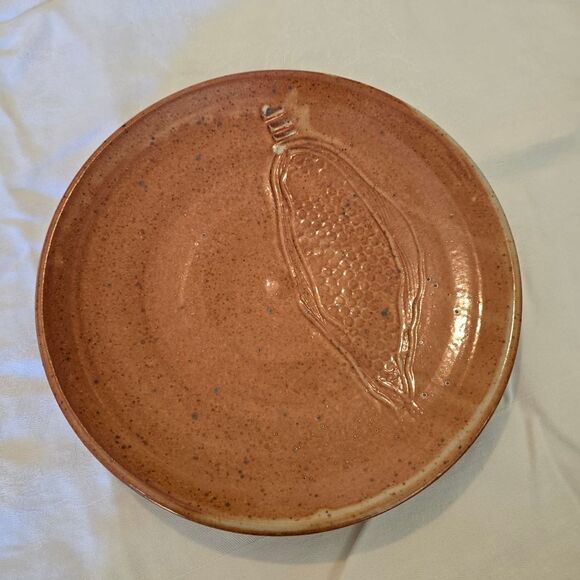 Robert Bob Hasselle Art Pottery Studio Stonware Plate 10" Vintage - Picture 2 of 9